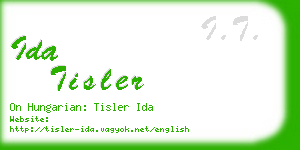 ida tisler business card